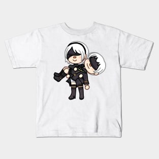 Chibi 2B And 9S Kids T-Shirt